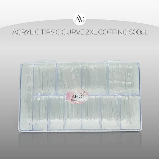 Acrylic tips C Curve 2XL Coffing 500ct